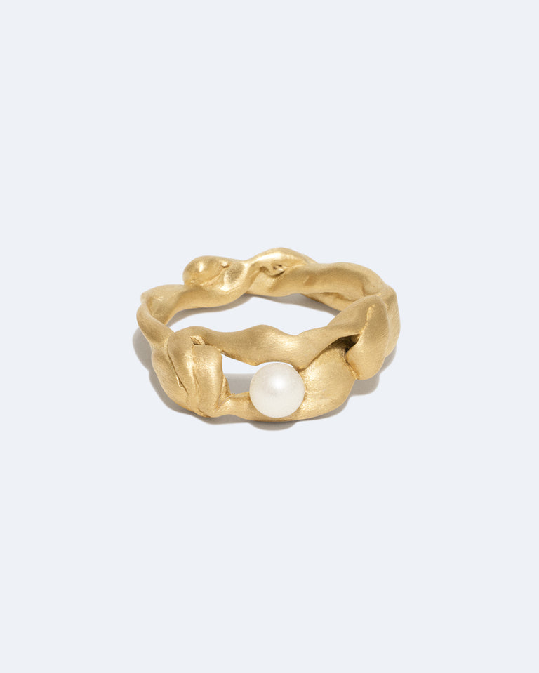 Treacle - Pearl and Recycled Gold Vermeil Ring