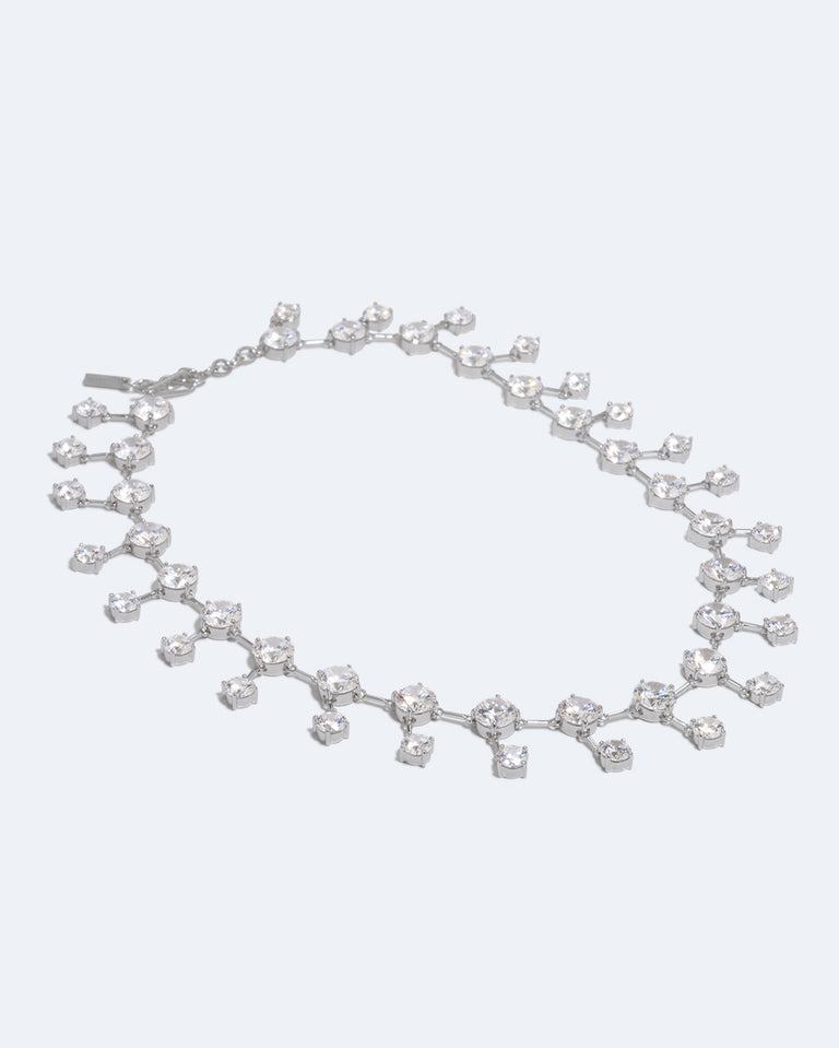 Memory Lane - Zirconia and Recycled Silver Necklace