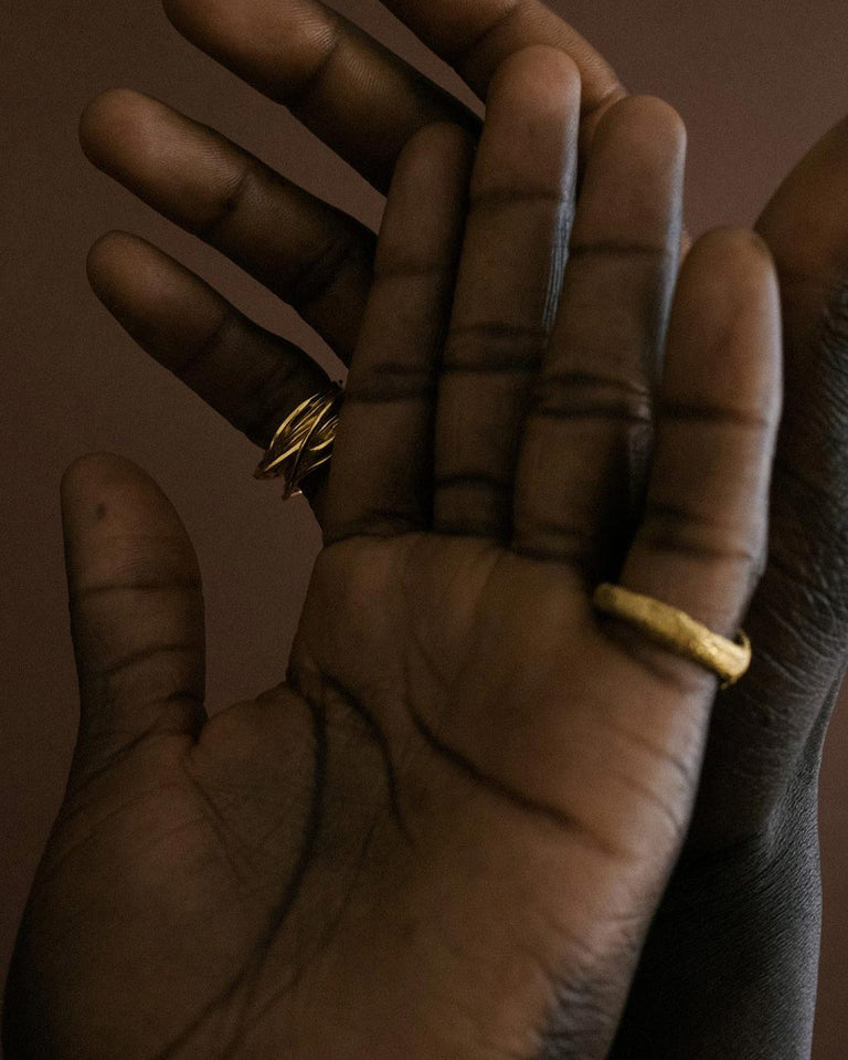 Why Am I Here And Not Somewhere Else - Recycled Gold Vermeil Ring