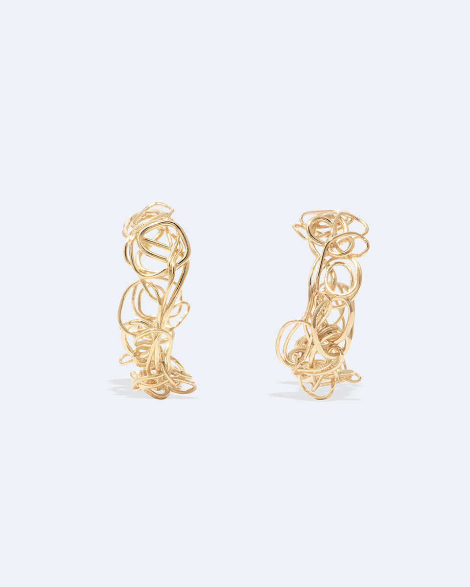 The Wifi Password Is Written Down Somewhere - Gold Vermeil Earrings