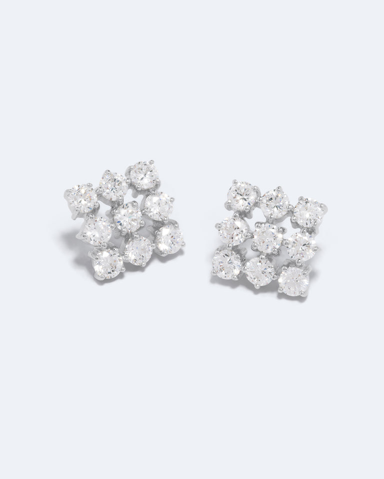 "Notsobig" Juggernaut - Zirconia and Recycled Silver Earrings