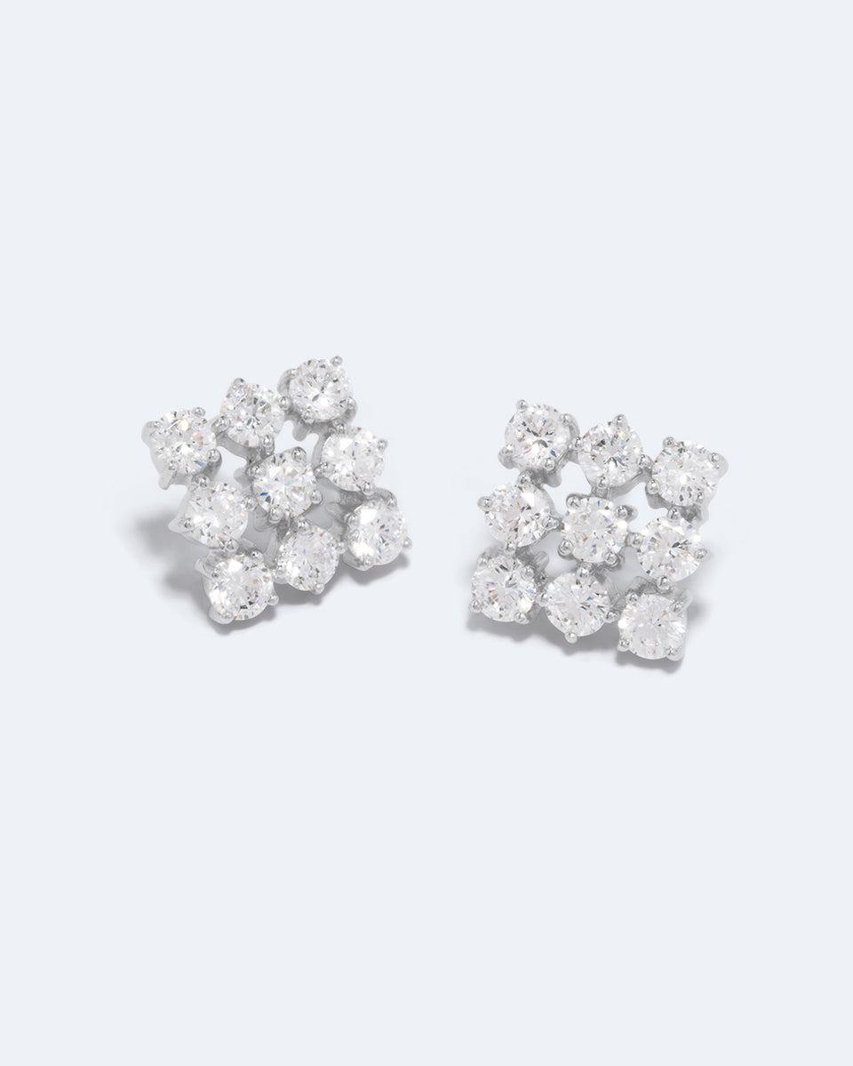 "Notsobig" Juggernaut - Zirconia and Recycled Silver Earrings