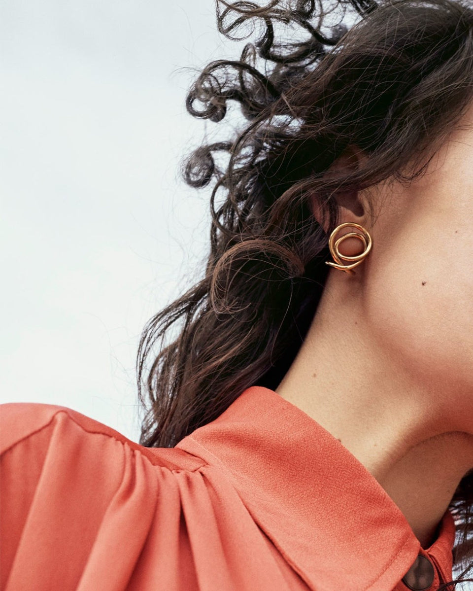 Letter to an Archaeologist - Gold Vermeil Earrings