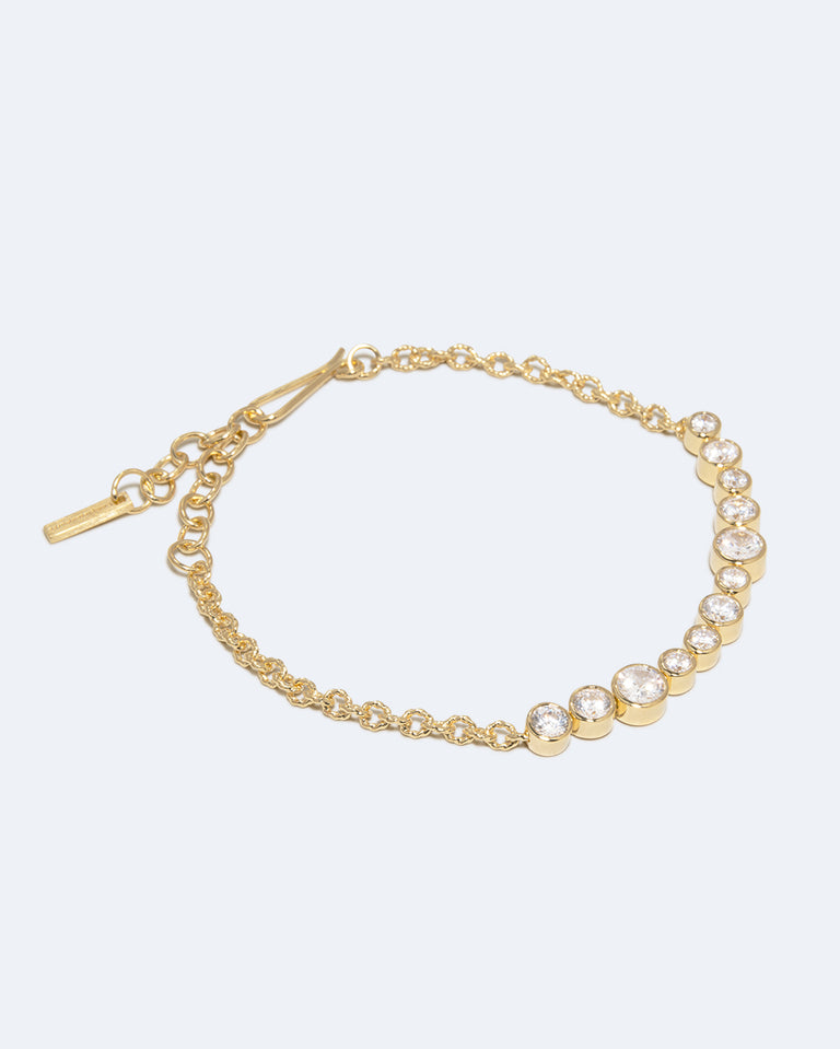 Wild Eyed - Zirconia and Recycled Gold Vermeil Bracelet