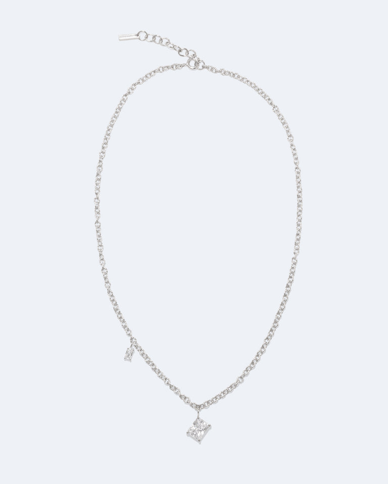 Encrypted Dreams - Zirconia and Sterling Silver Necklace