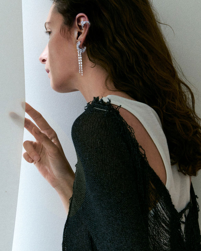 The Backup Plan for the Backup Plan - Zirconia and Recycled Silver Earrings