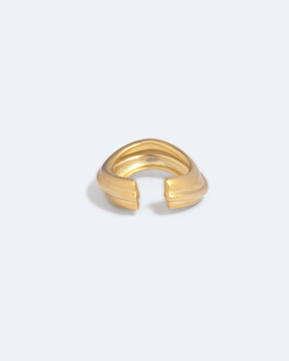 Is This Riveting? - Set of 3 Satin Gold Plated Ear Cuffs