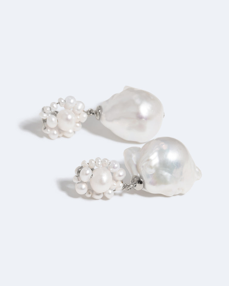 Tra‐la‐la - Pearl and Sterling Silver Earrings