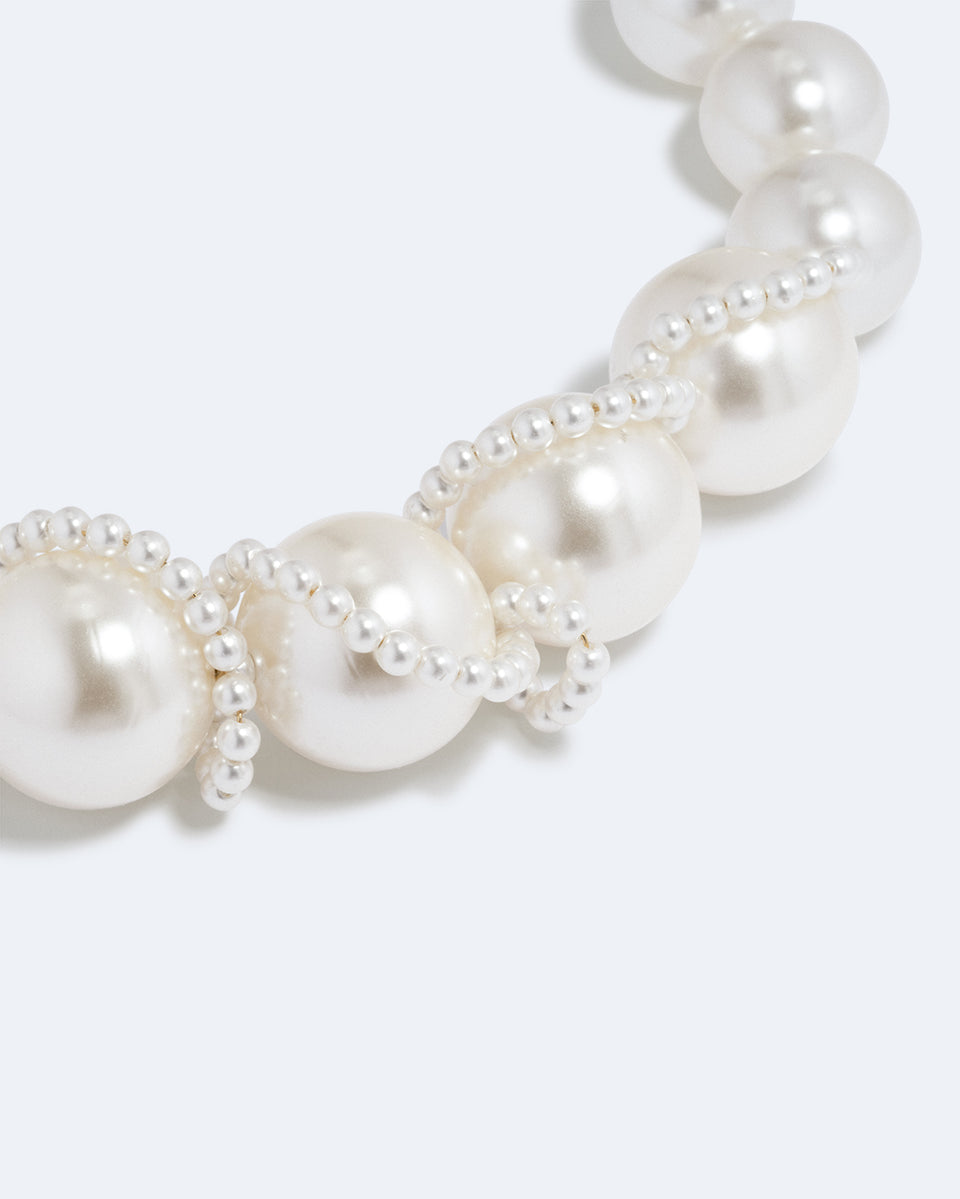 The Arcs of the Moon - Pearl and Gold Plated Necklace