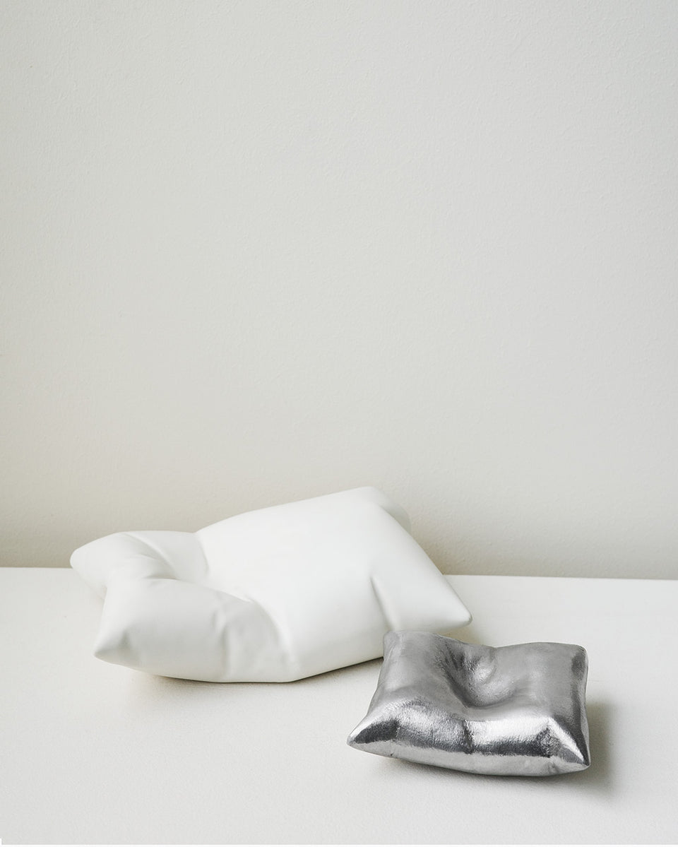 Bumped - Aluminium Cushion in Silver