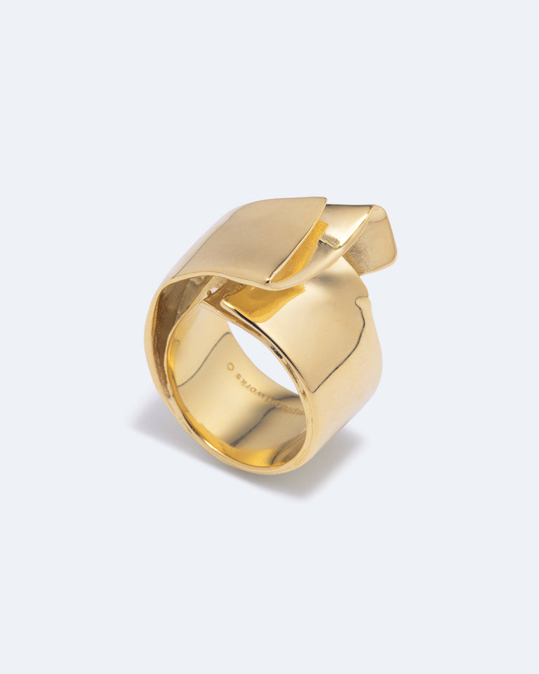 Soggy Envelope - Gold Plated Ring