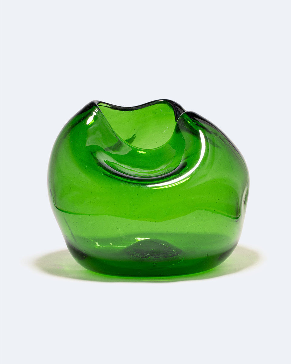 The Bubble to End all Bubbles - Recycled Glass Vase in Green