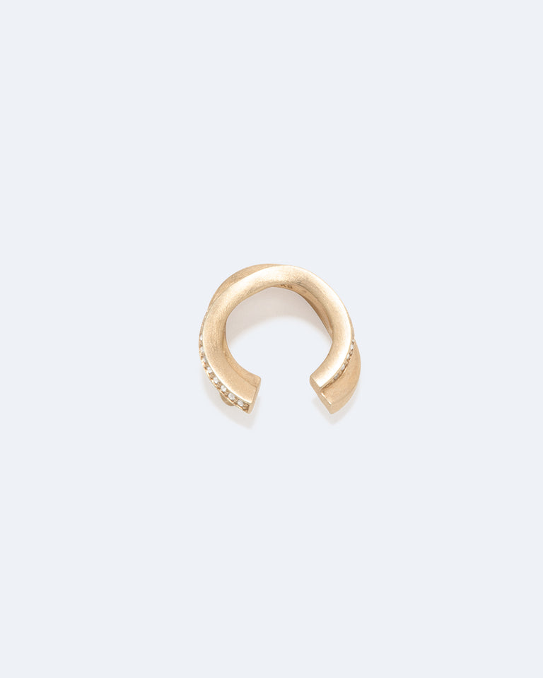 We Dare You to Trespass - White Topaz and Gold Vermeil Ear Cuff