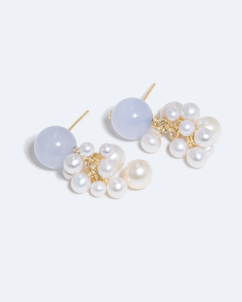 Till The Stars Wane - Pearl and Recycled Gold Vermeil Earrings