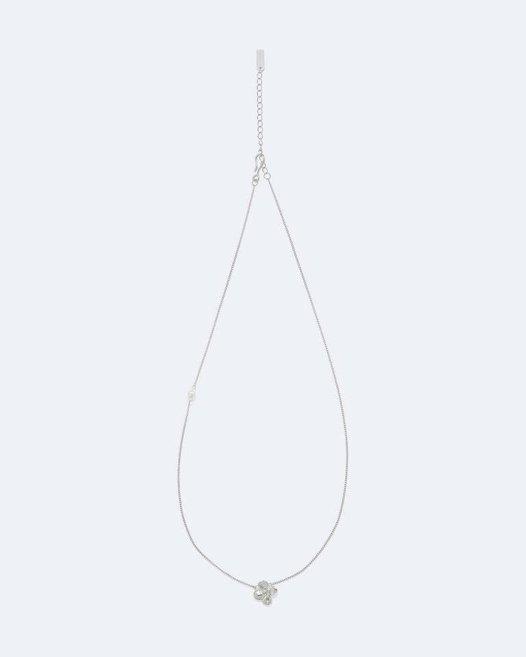 Lucky Break - Pearl and Silver Plated Necklace
