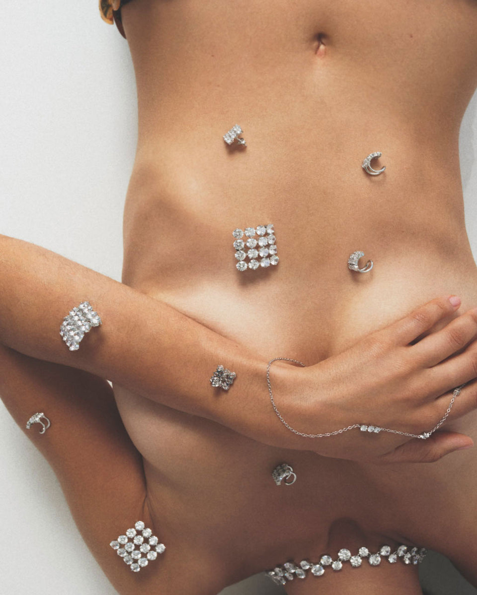 Juggernaut - Zirconia and Silver Plated Earrings