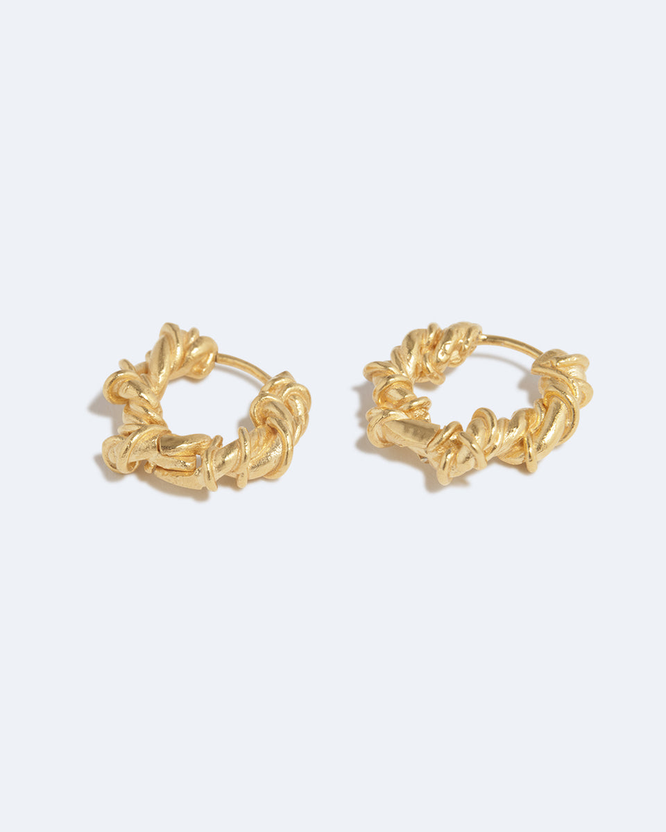 The Fates Were Interwoven - Gold Plated Earrings