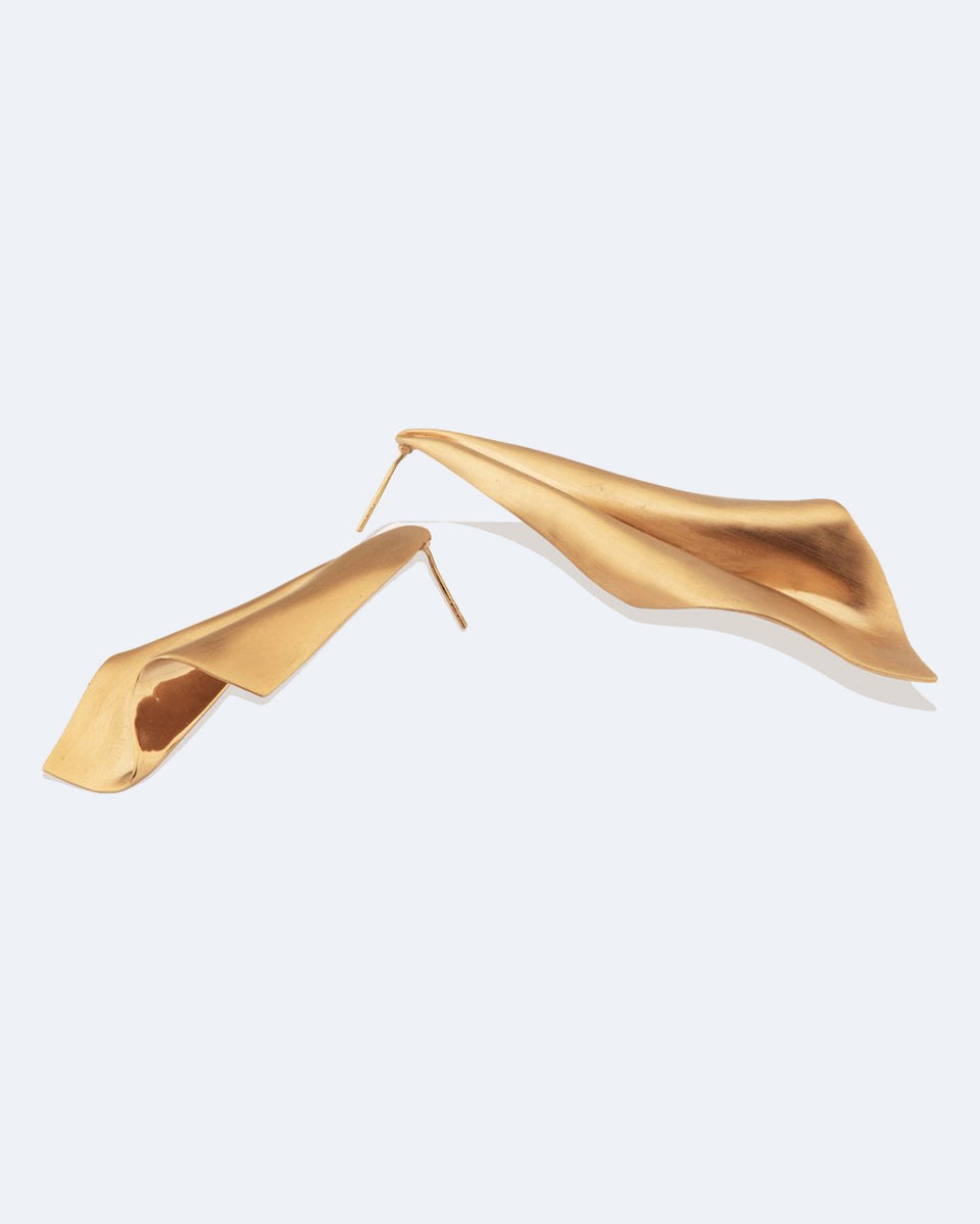 The Dishcloth of the Metropolitan Elite - Gold Vermeil Earrings