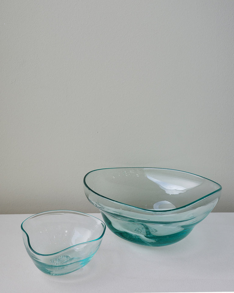 Clear Water - Small Recycled Glass Bowl in Clear