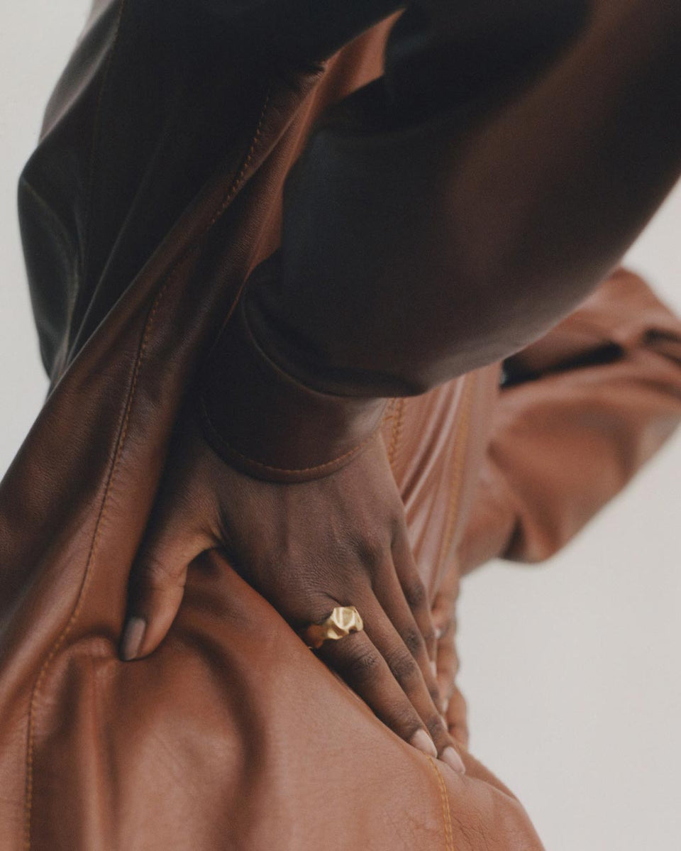 "Notsobig" Crunched - Recycled Gold Vermeil Ring