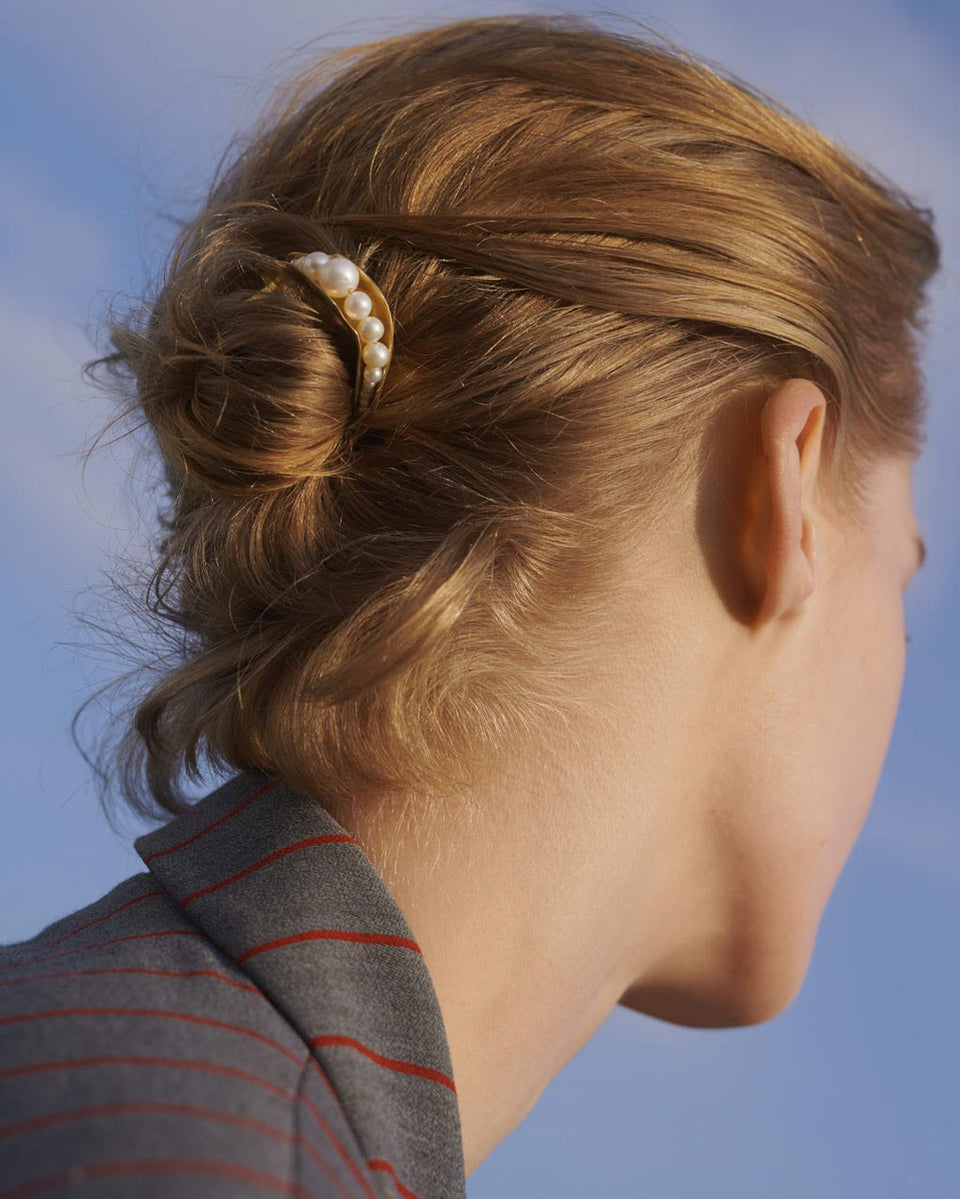 Drippty Drip -  Pearl and Gold Plated Hair Pin