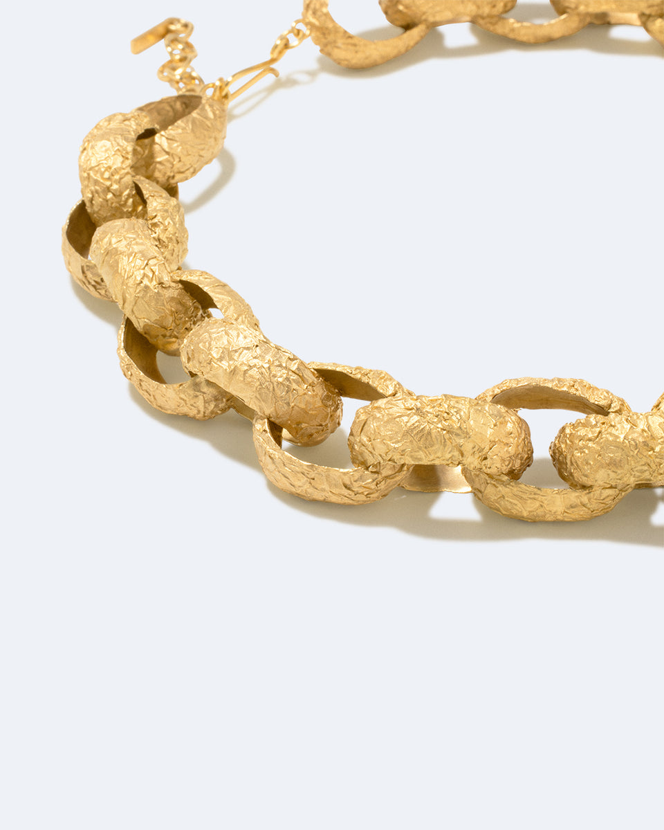 The Cave You Fear to Enter Holds The Treasure That You Seek -  Gold Plated Necklace