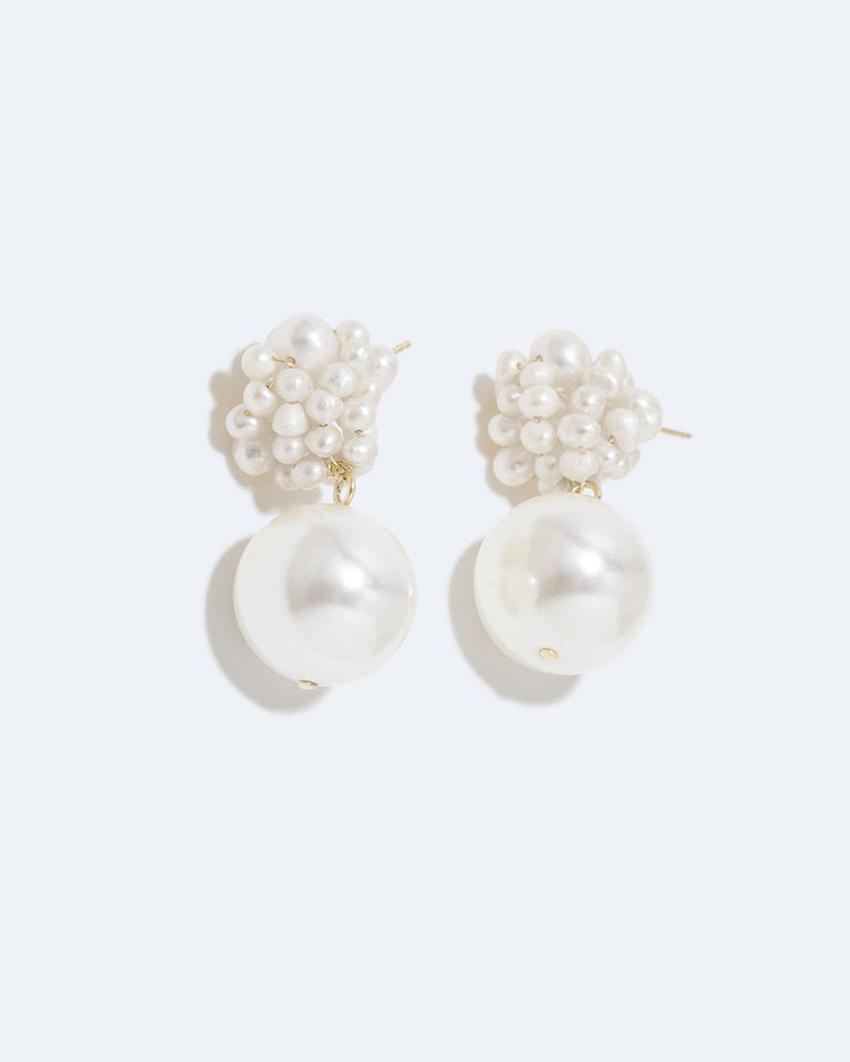 The Second Temporal Anomaly  - Pearl and Gold Vermeil Earrings