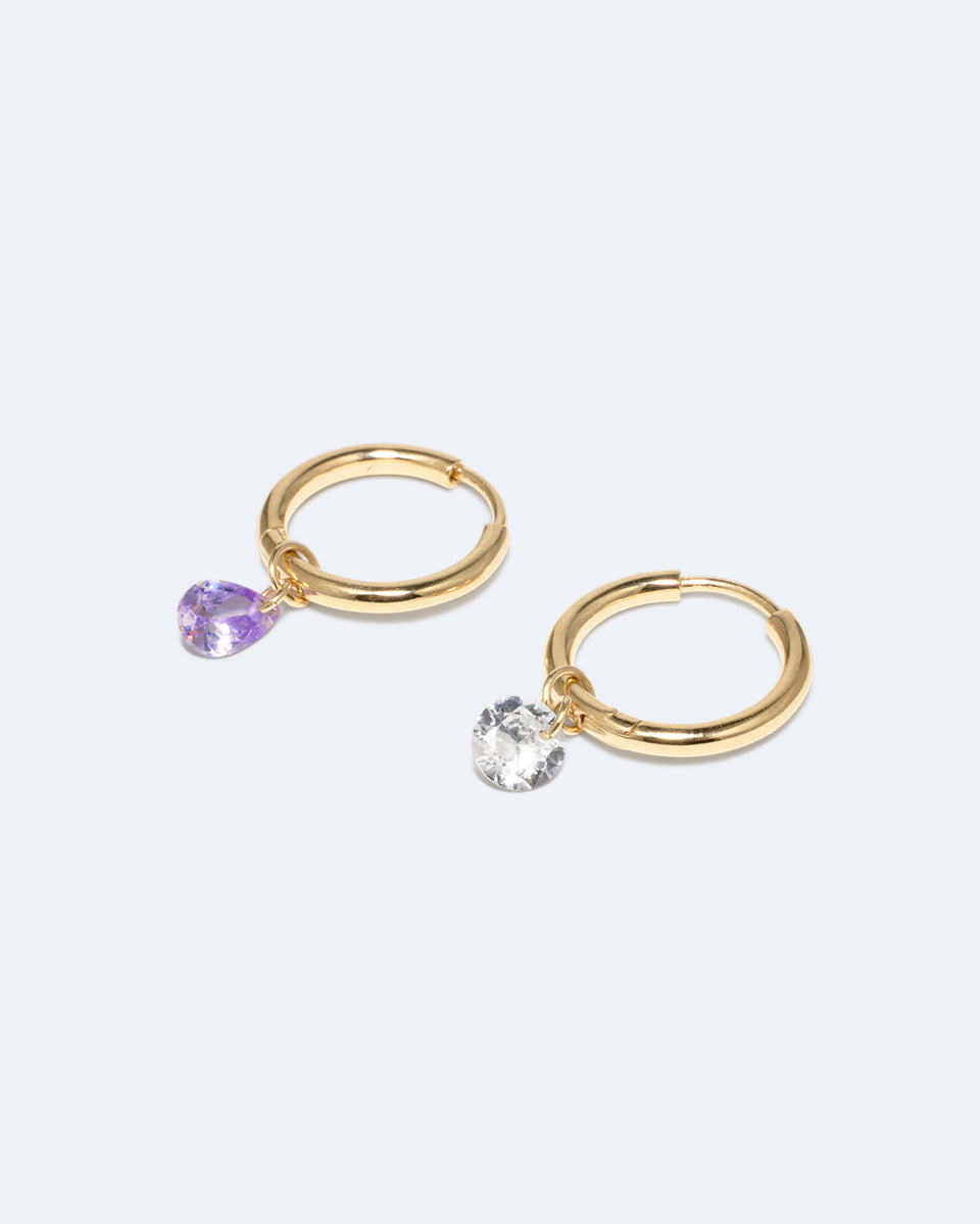 What a Lark! - Cubic Zirconia and Gold Vermeil Earrings