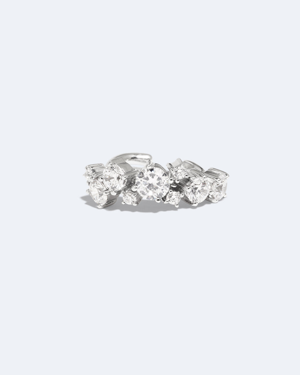 Horizons - Zirconia and Recycled Silver Ear Cuff