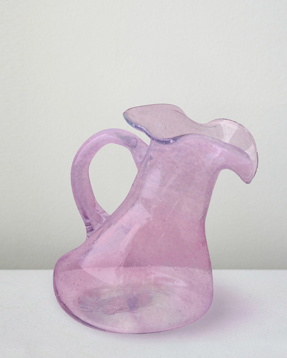 Thaw - Large Recycled Glass Jug in Pink
