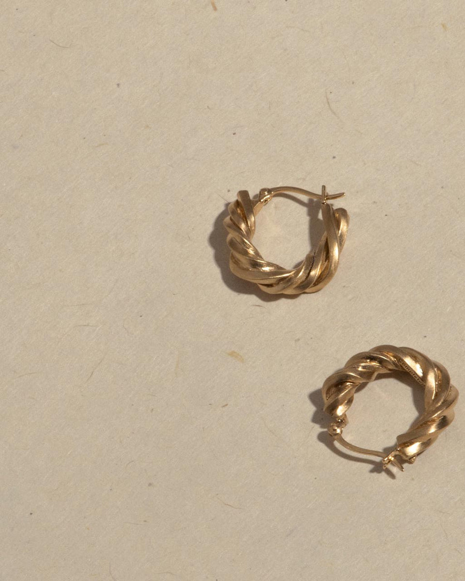 Deep State - Gold Vermeil Hoop Earrings