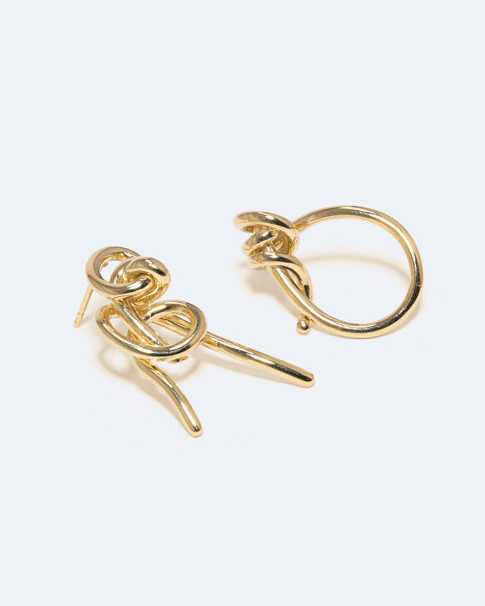 "Notsobig" Thread II - Recycled Gold Vermeil Earrings