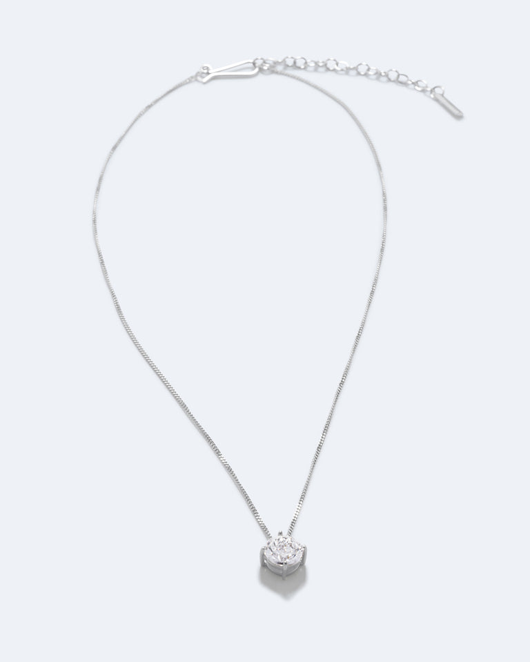 The Keeper - Zirconia and Recycled Silver Pendant
