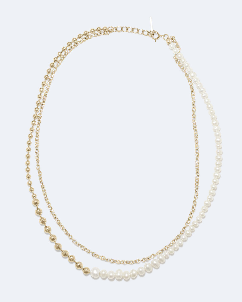 Forgotten Seas - Pearl and Gold Vermeil Necklace