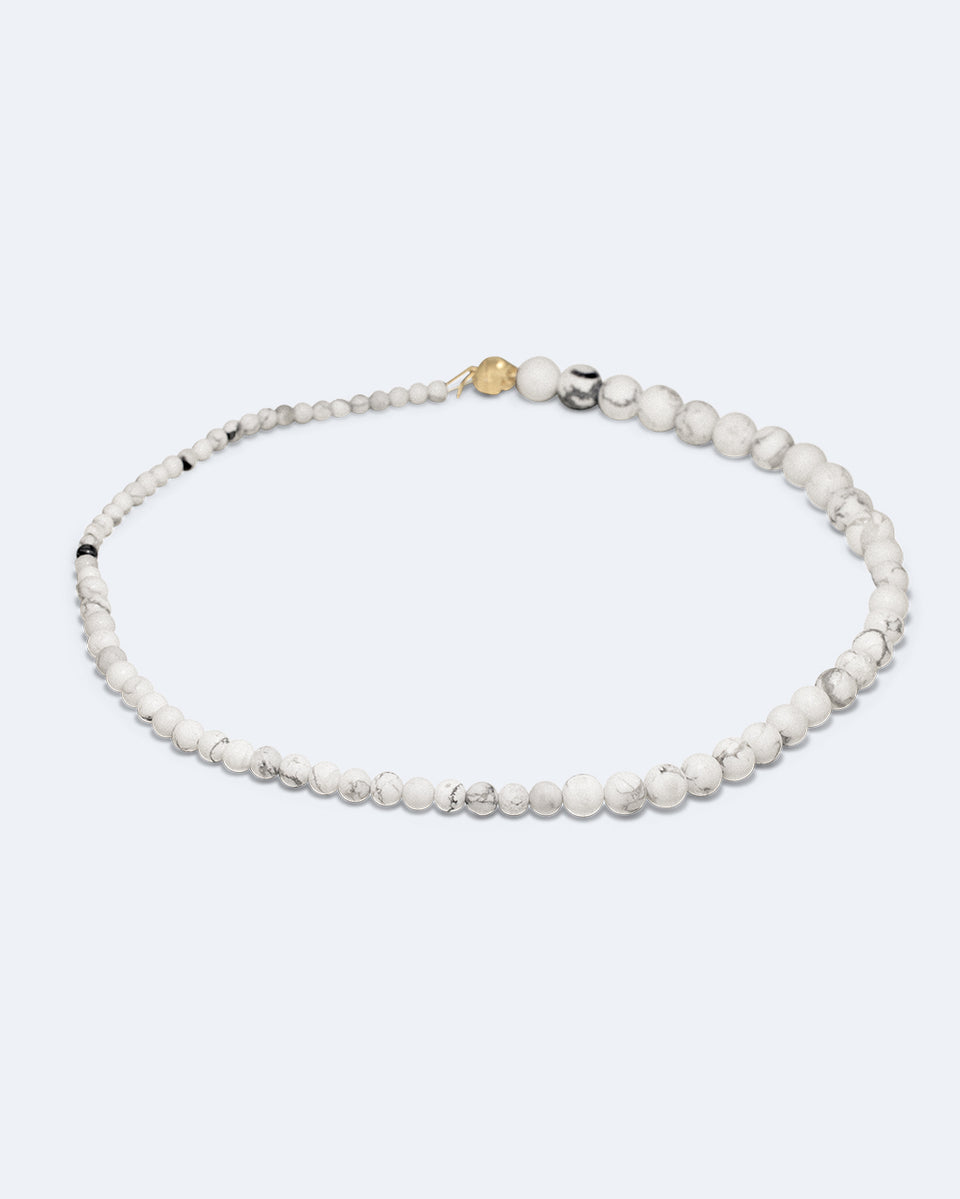 Tidelands - White Howlite and Recycled Gold Vermeil Necklace