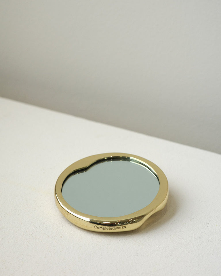 The Compact - Brass Pocket Mirror in Gold