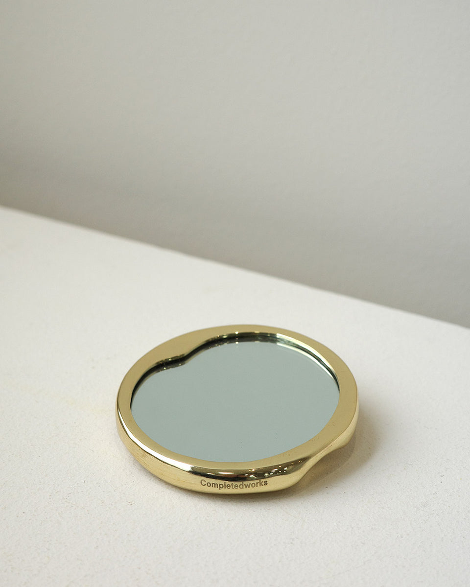 The Compact - Brass Pocket Mirror in Gold