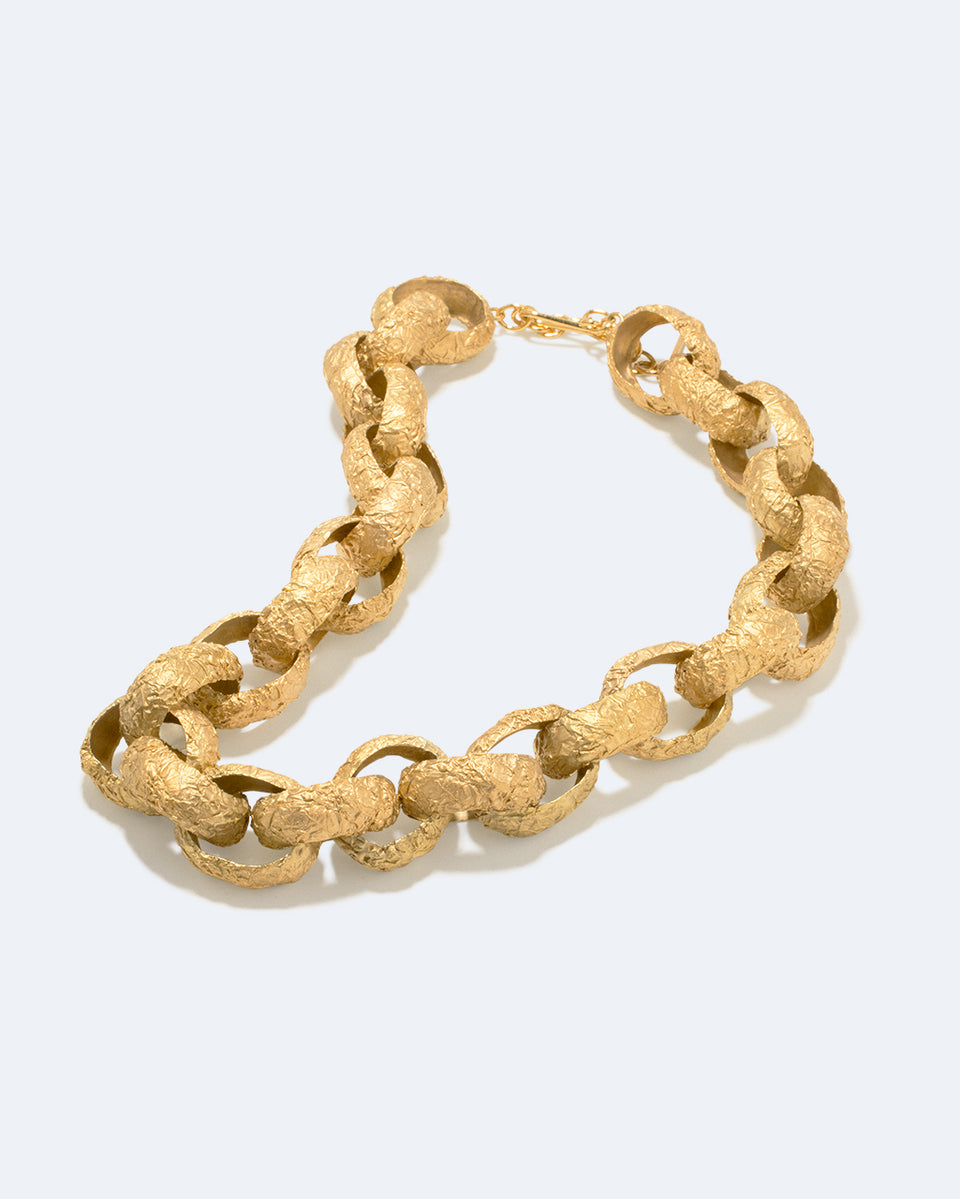 The Cave You Fear to Enter Holds The Treasure That You Seek -  Gold Plated Necklace