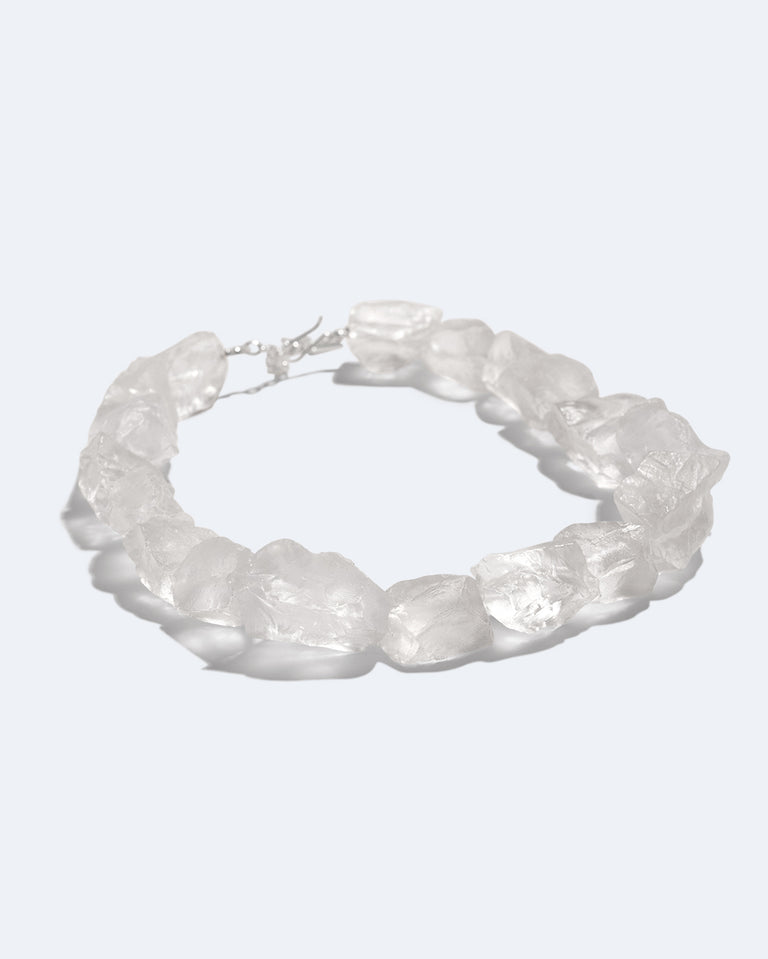 The Iceberg's Other Half - Clear Resin and Recycled Silver Necklace