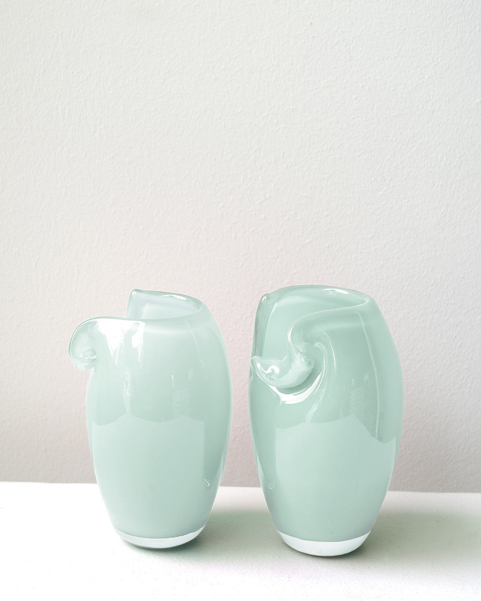 B159 - Recycled Glass Mini Vase in Mint Green