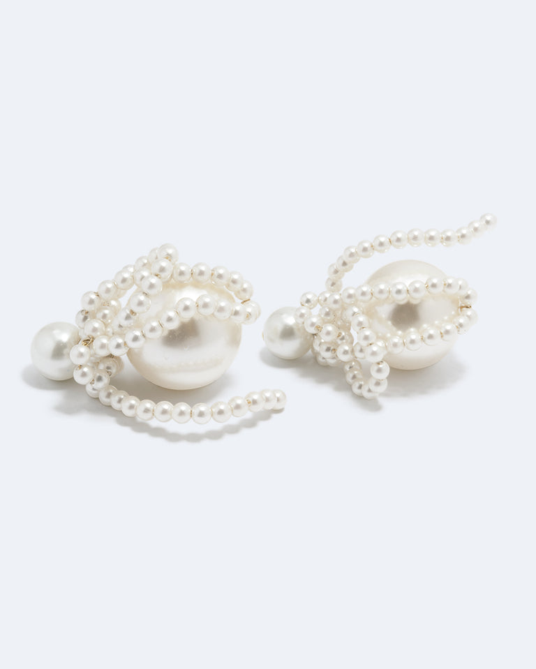 Time is Thirsty - Pearl and Gold Plated Earrings