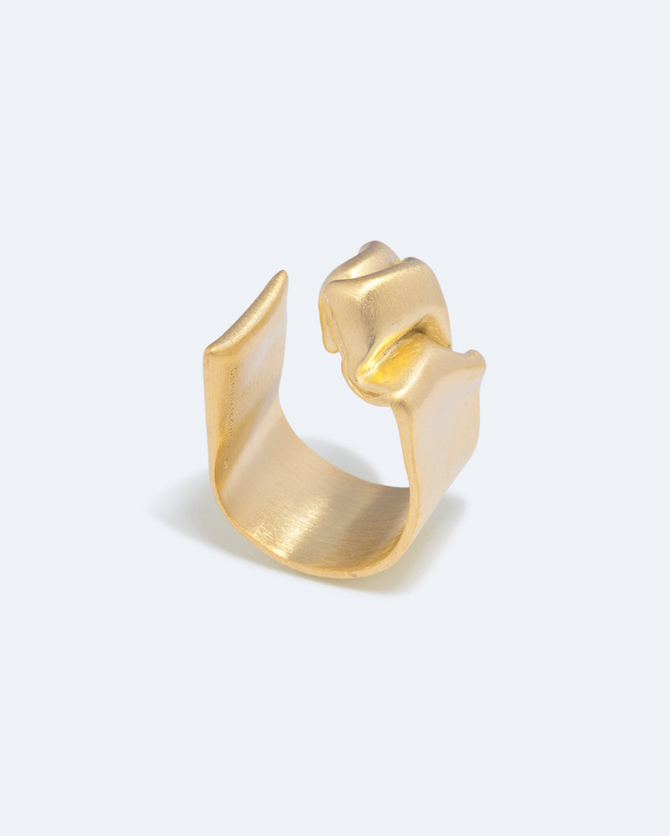 Crumple - Recycled Gold Vermeil Ring
