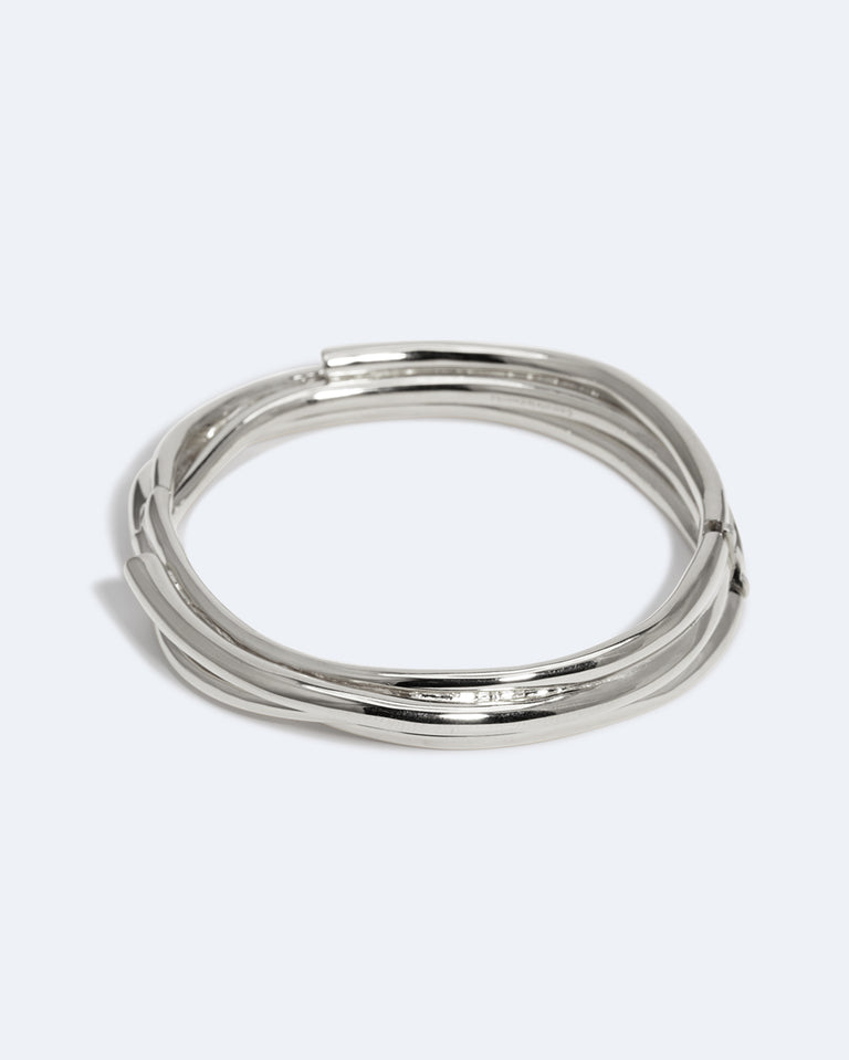 The Shifting Ground Beneath Our Feet - Silver Plated Bangle
