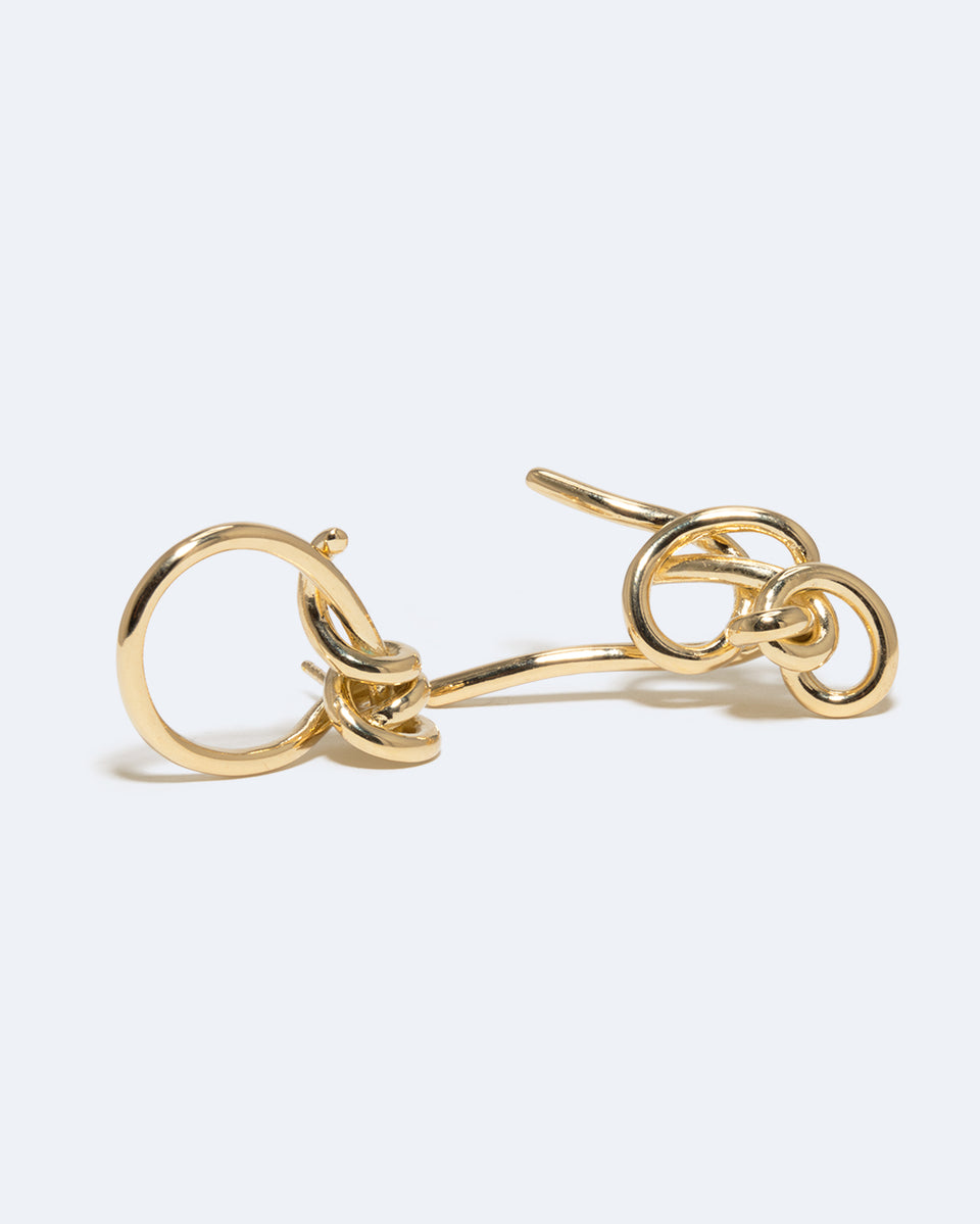 "Notsobig" Thread II - Recycled Gold Vermeil Earrings