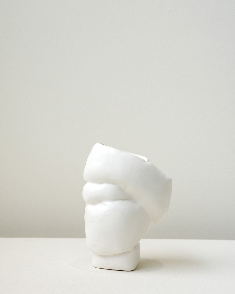 Well Wrapped - Small Vase in Matte White