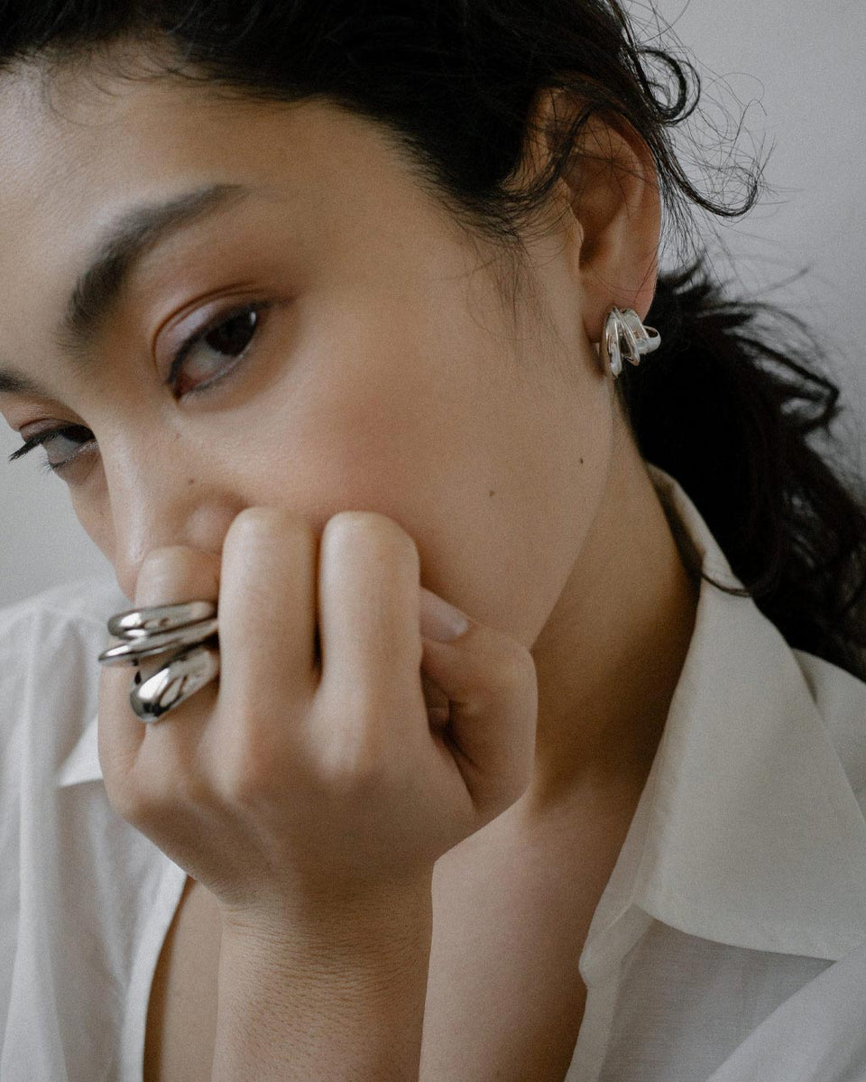 Dollop - Recycled Silver Earrings