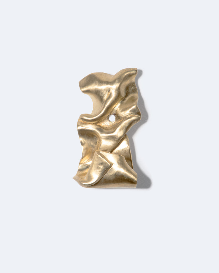 Knotted - Set of 3 Wall Hooks in Brushed Brass
