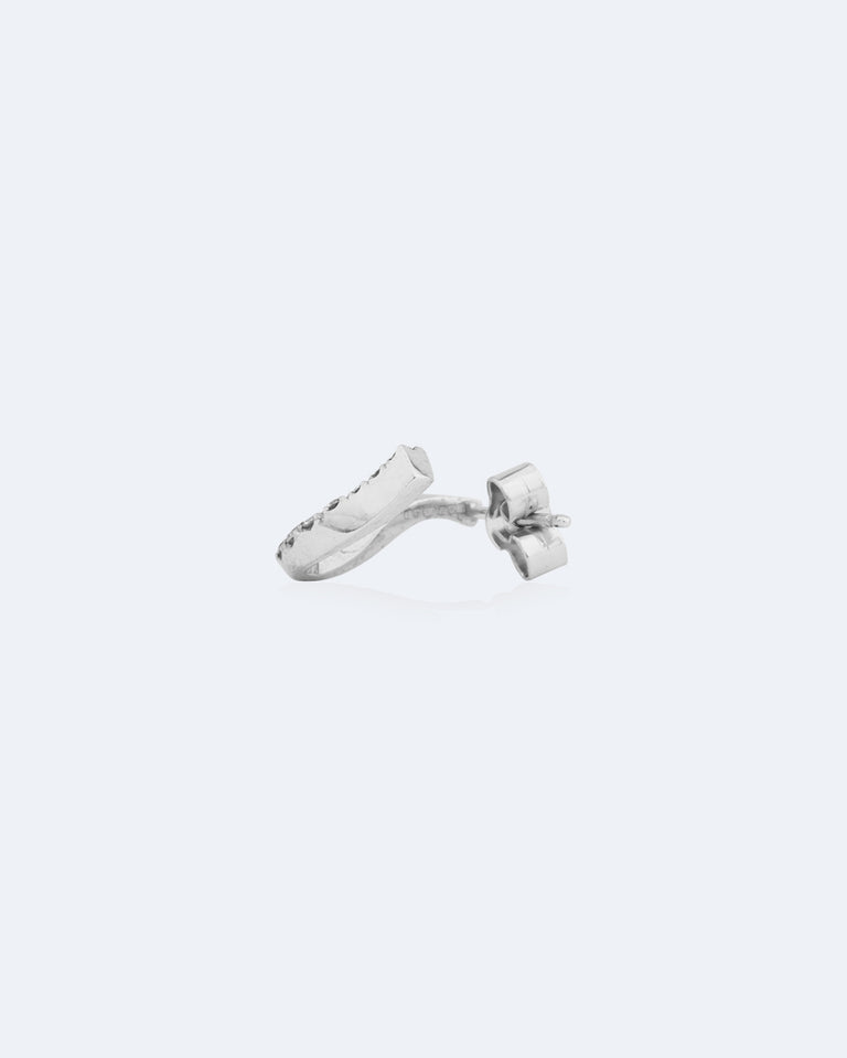 The Crush of Water - 18 Carat White Gold and Diamond Single Earring