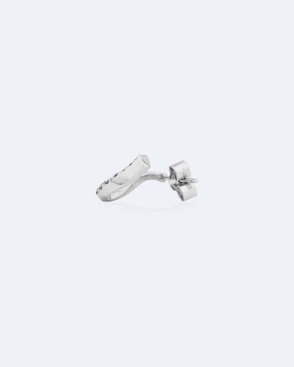 The Crush of Water - 18 Carat White Gold and Diamond Single Earring