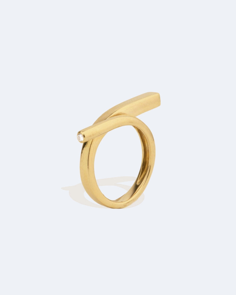 Flight - 18 Carat Yellow Gold and Diamond Ring